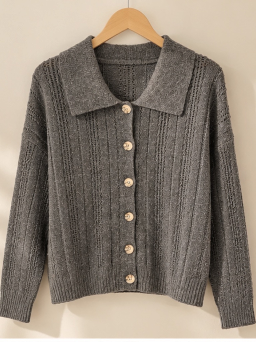 LS POLO CARDIGAN
